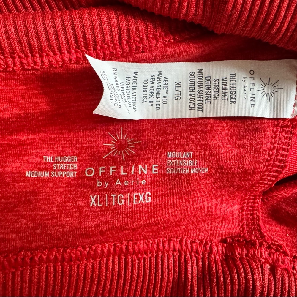 OFFLINE By Aerie | The Hugger Matching Ribbed Workout Set | L/XL - Red - Picture 7 of 12